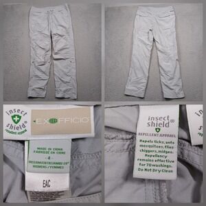ExOfficio‎ Women's 4 Insect Shield Hiking Pants Gray 29" Inseam READ